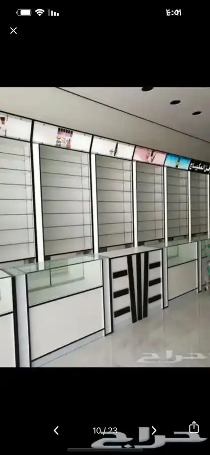 كاشيرات. طاولات عرض بترينات تفصيل خشب 13