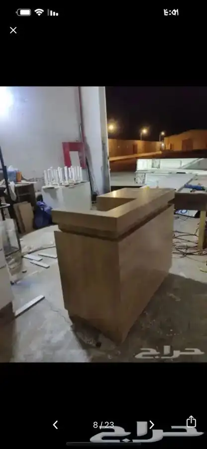 كاشيرات. طاولات عرض بترينات تفصيل خشب 15