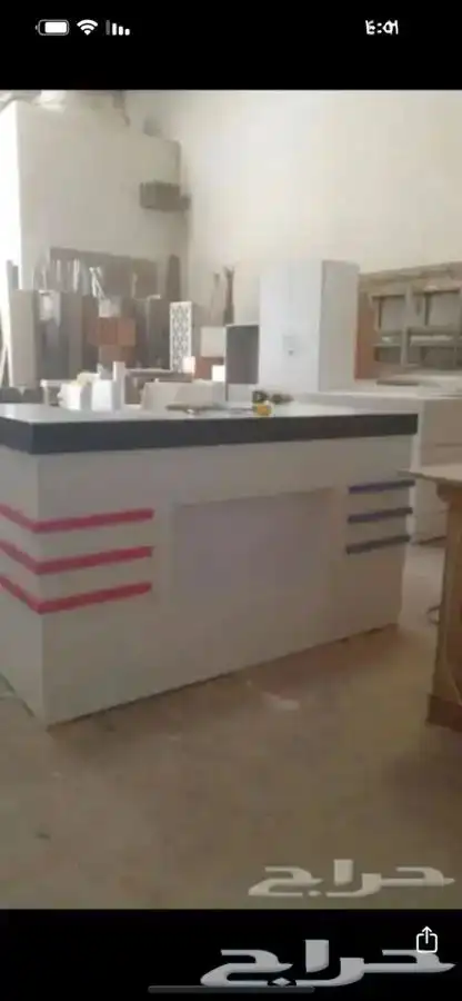 كاشيرات. طاولات عرض بترينات تفصيل خشب 4