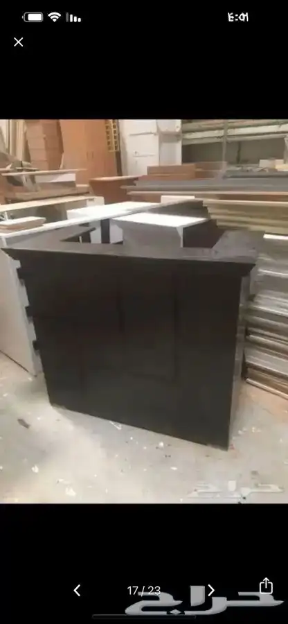 كاشيرات. طاولات عرض بترينات تفصيل خشب 6