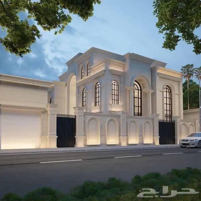 تصميم واجهات فلل بخامات اقل تكلفه بالتنفيذ 8