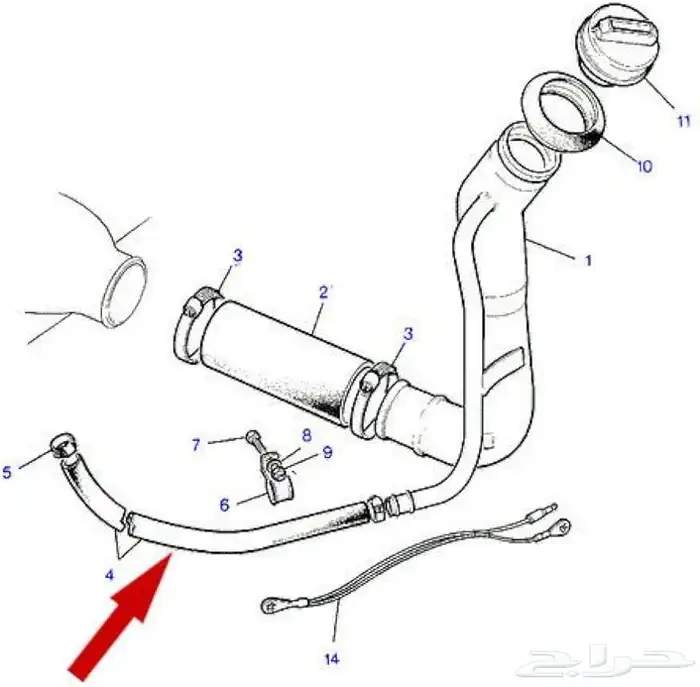 غطا تانكي - هوز تبخير - ربلة تعبئة ديسكفري 1 رنج روفر كلاسك 6