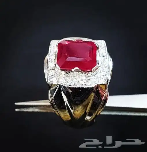 خاتم ياقوت بورمي طبيعي فاخر 12