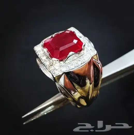 خاتم ياقوت بورمي طبيعي فاخر 10