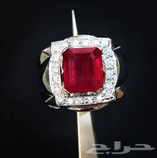 خاتم ياقوت بورمي طبيعي فاخر 2