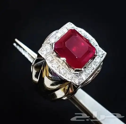 خاتم ياقوت بورمي طبيعي فاخر 0