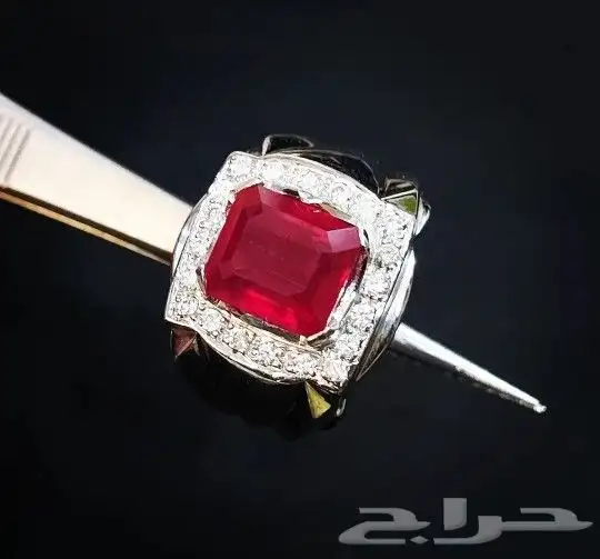 خاتم ياقوت بورمي طبيعي فاخر 4