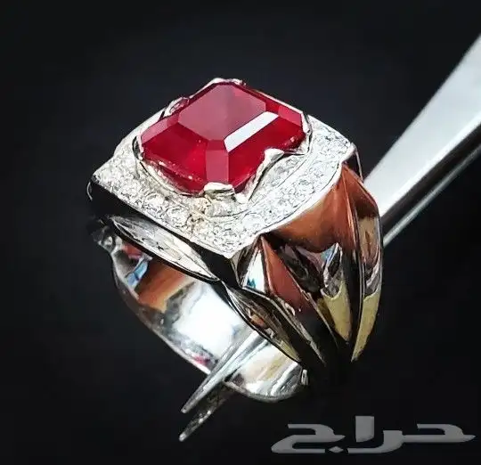 خاتم ياقوت بورمي طبيعي فاخر 15