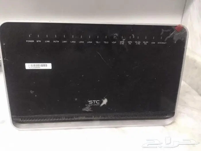راوتر ..او مودم .او موزع شبكه واي فاي من STC. اللياف بصريه 3