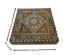 تخفيضات علب هدايا صندوق خشب منقوش يدوي يناسب جميع المناسبات 6
