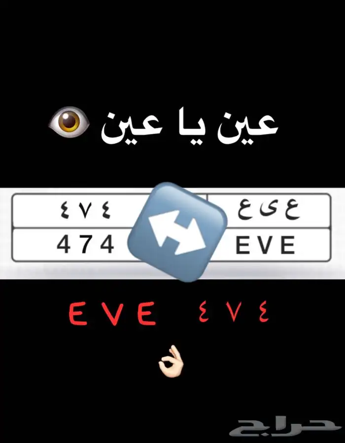 لوحة خصوصي عين يا عين .. قفل حروف وأرقام 1