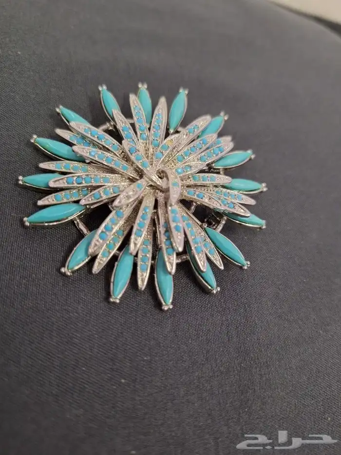 بروش كرستال فيروزي 0