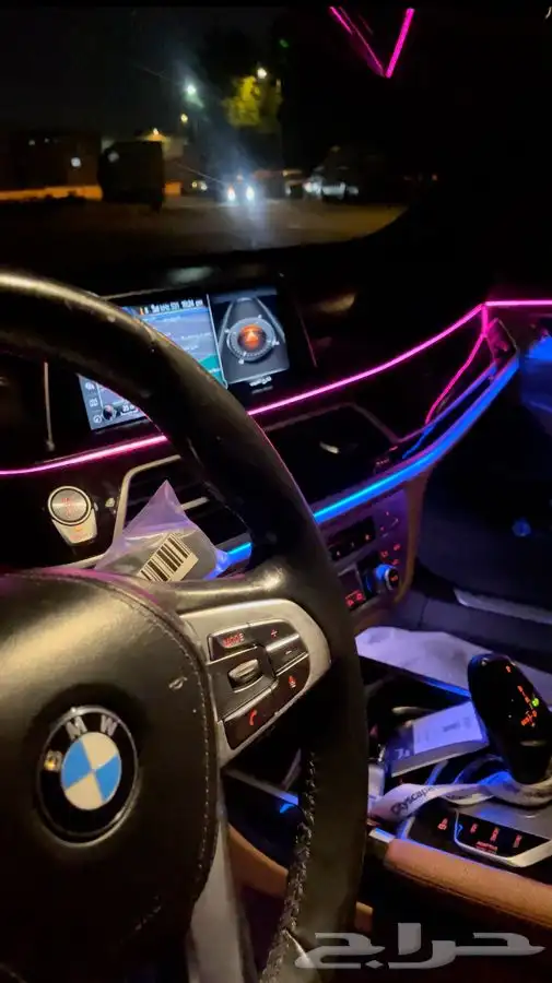 تركيب ليد داخلي على سيارة BMW 730 9