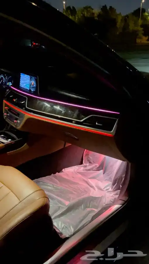 تركيب ليد داخلي على سيارة BMW 730 4