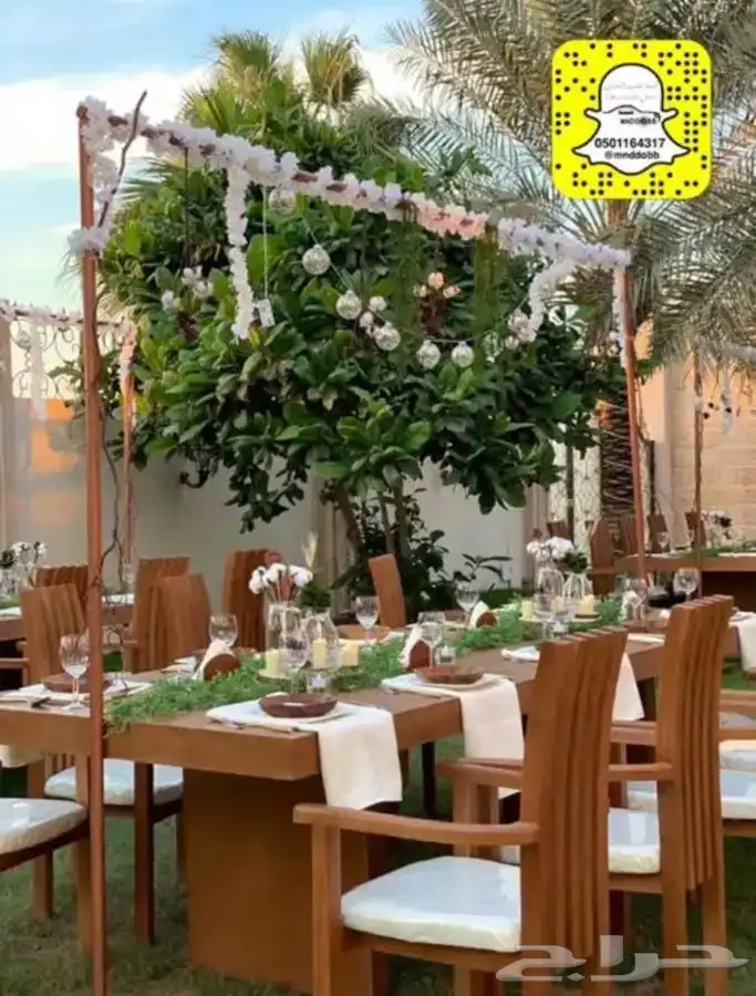 طاولات وكراسي خشب زان مستورد للبيع مستعجل 2