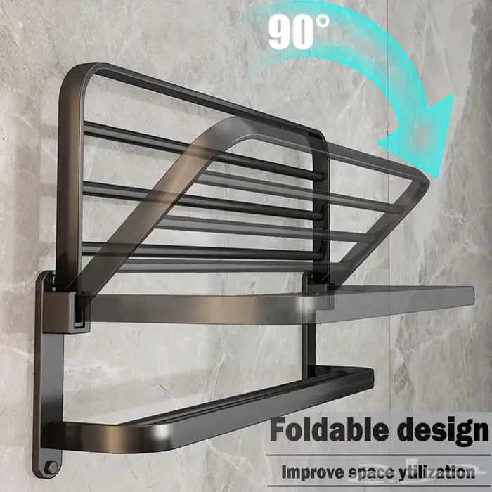 رف مناشف قابل للطي مع قضبان 3