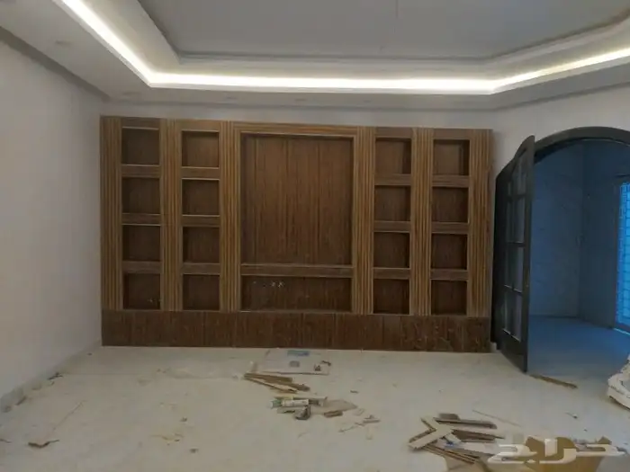 تركيب بديل رخام مع بديل الخشب 2