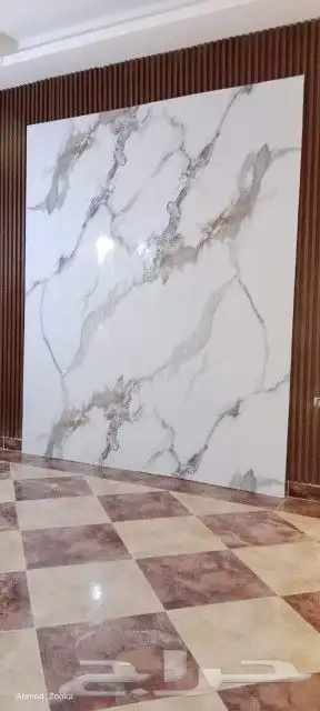 تركيب بديل رخام مع بديل الخشب 8
