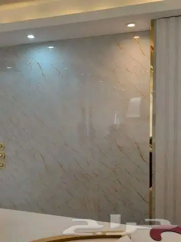 تركيب بديل رخام مع بديل الخشب 12