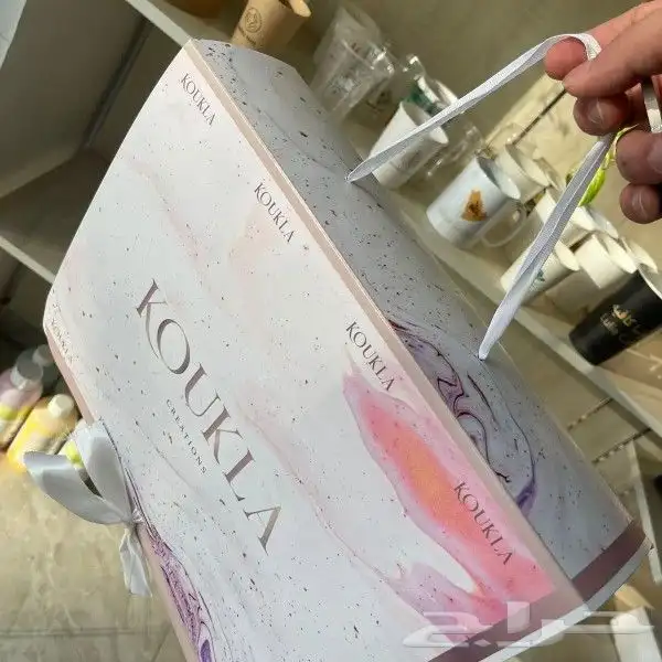 طباعه ليبل قماش تاق جلد لوقو عبايه ورق تغليف اكياس بوكسات 3