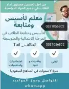 مدرس خصوصي للمرحلة الابتدائية جميع المواد 1