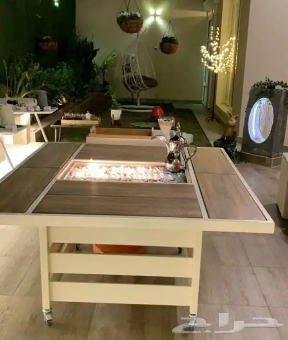 موقد مشب مشبات غاز سراميك طاولات متنقل 3