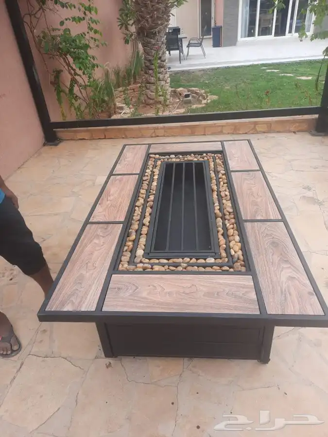 طاولات مشب غاز نار حاتم بورسلان وسراميك 6
