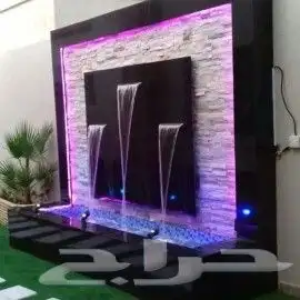 مشتل مشاتل تنسيق حدائق عشب صناعي شبكات ري شلال زرع 25