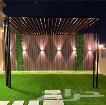 مشتل مشاتل تنسيق حدائق عشب صناعي شبكات ري شلال زرع 16