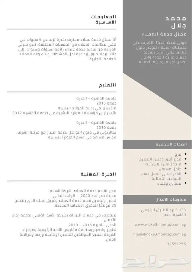 تصميم cv احترافي - سيره ذاتيه تنفيذ فوري 4