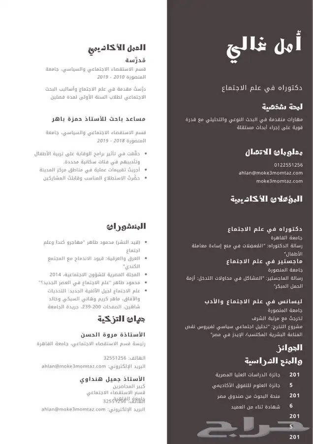 تصميم cv احترافي - سيره ذاتيه تنفيذ فوري 10