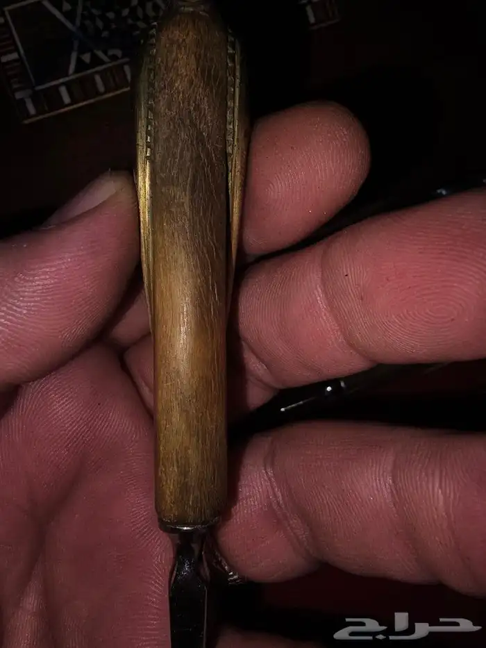 طقم قديم جدا شوك وملاعق مقبض زراف جناح ذهبي 5