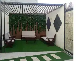 عشب_صناعي تنسيق حدائق زراعة شلالات نوافير مظلات جداري شبكات 30