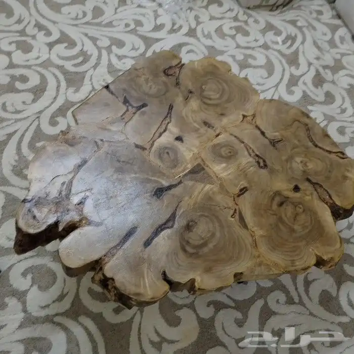 طاولة جذع كامل ع زجاج  طاوله جذوع شجرمدموجه للبيع 7