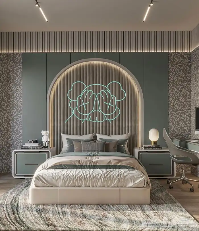 تفصيل غرف ودواليب نوم اطفال واطفال وشباب 42