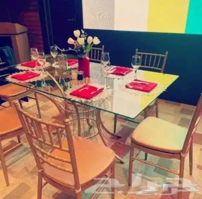 تاجير طاولات وكراسي وكنب وخيام ب انواعها وتجهيز جميع الحفل 40