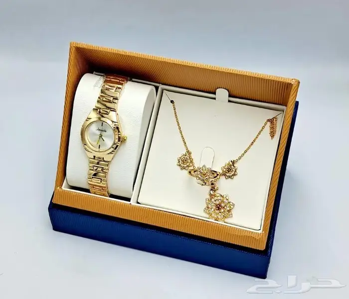 طقم هديه ساعه نسائي فخم 1