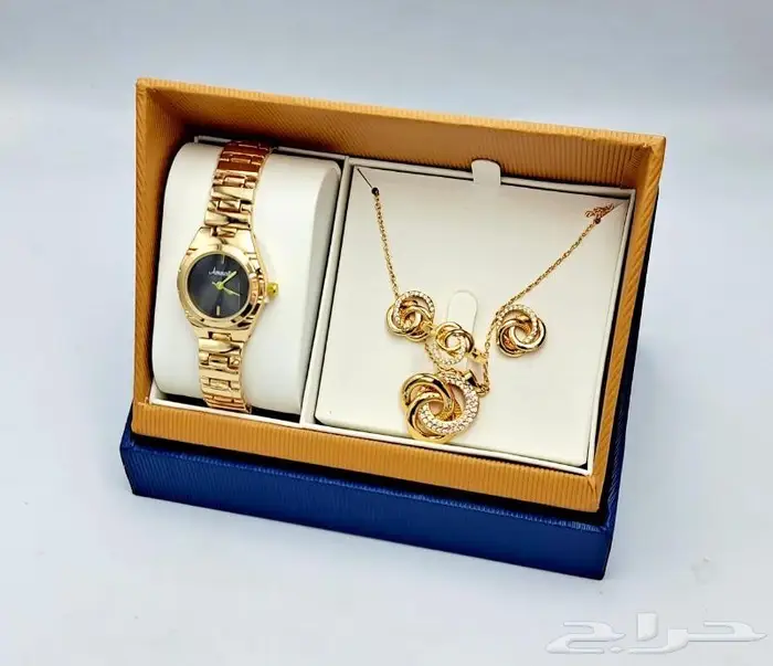طقم هديه ساعه نسائي فخم 2