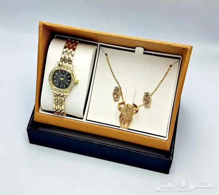 طقم هديه ساعه نسائي فخم 14