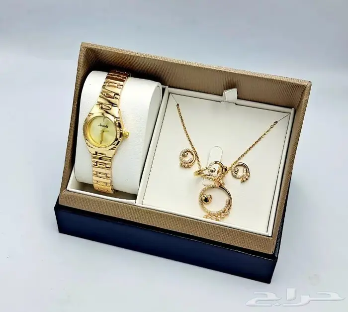 طقم هديه ساعه نسائي فخم 6