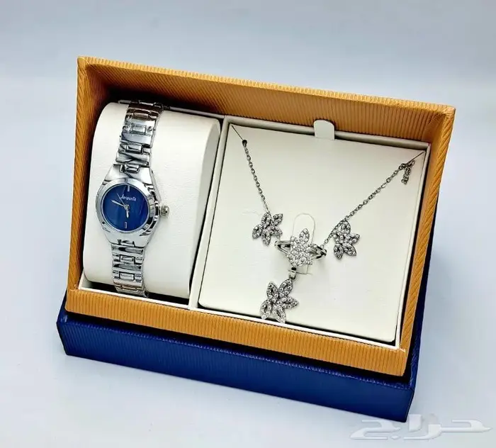 طقم هديه ساعه نسائي فخم 11