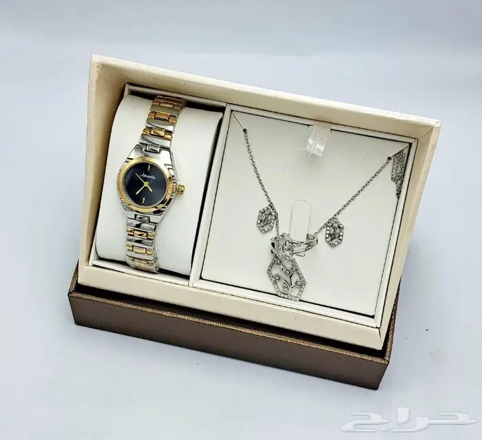 طقم هديه ساعه نسائي فخم 3