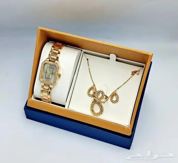 طقم هديه ساعه نسائي فخم 12