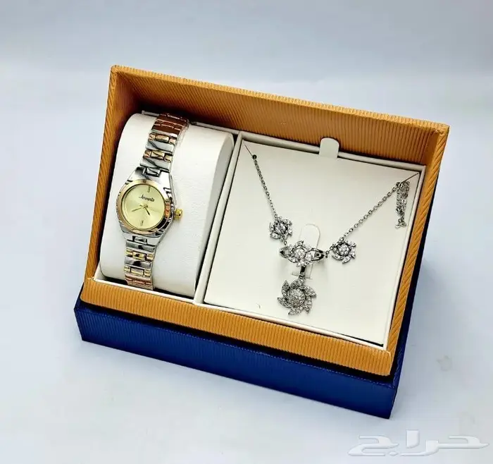 طقم هديه ساعه نسائي فخم 5
