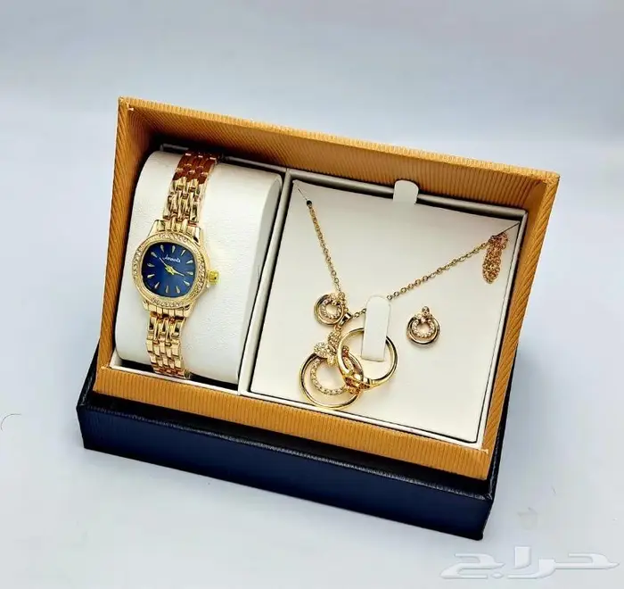 طقم هديه ساعه نسائي فخم 19