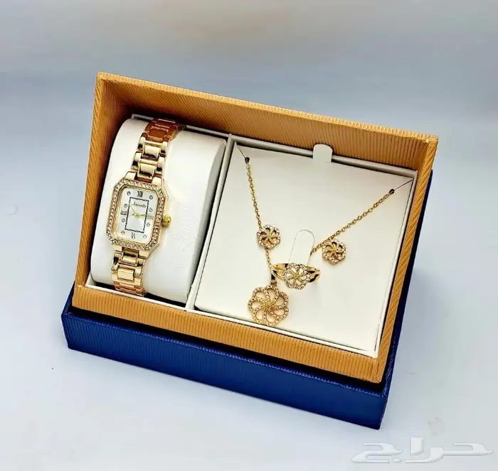طقم هديه ساعه نسائي فخم 28