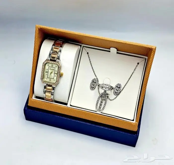 طقم هديه ساعه نسائي فخم 26