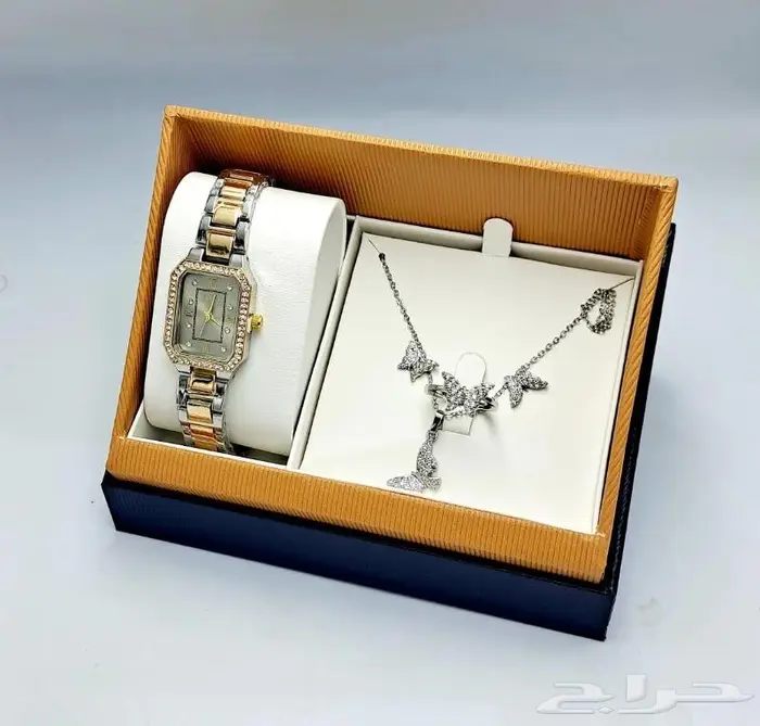 طقم هديه ساعه نسائي فخم 15