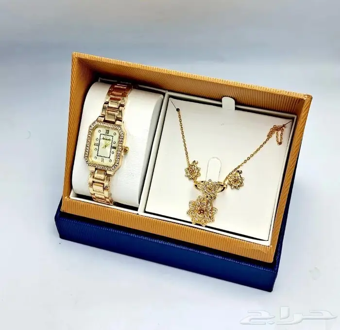 طقم هديه ساعه نسائي فخم 29