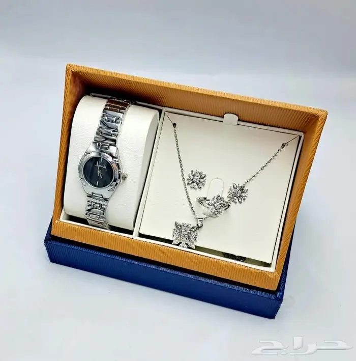 طقم هديه ساعه نسائي فخم 25